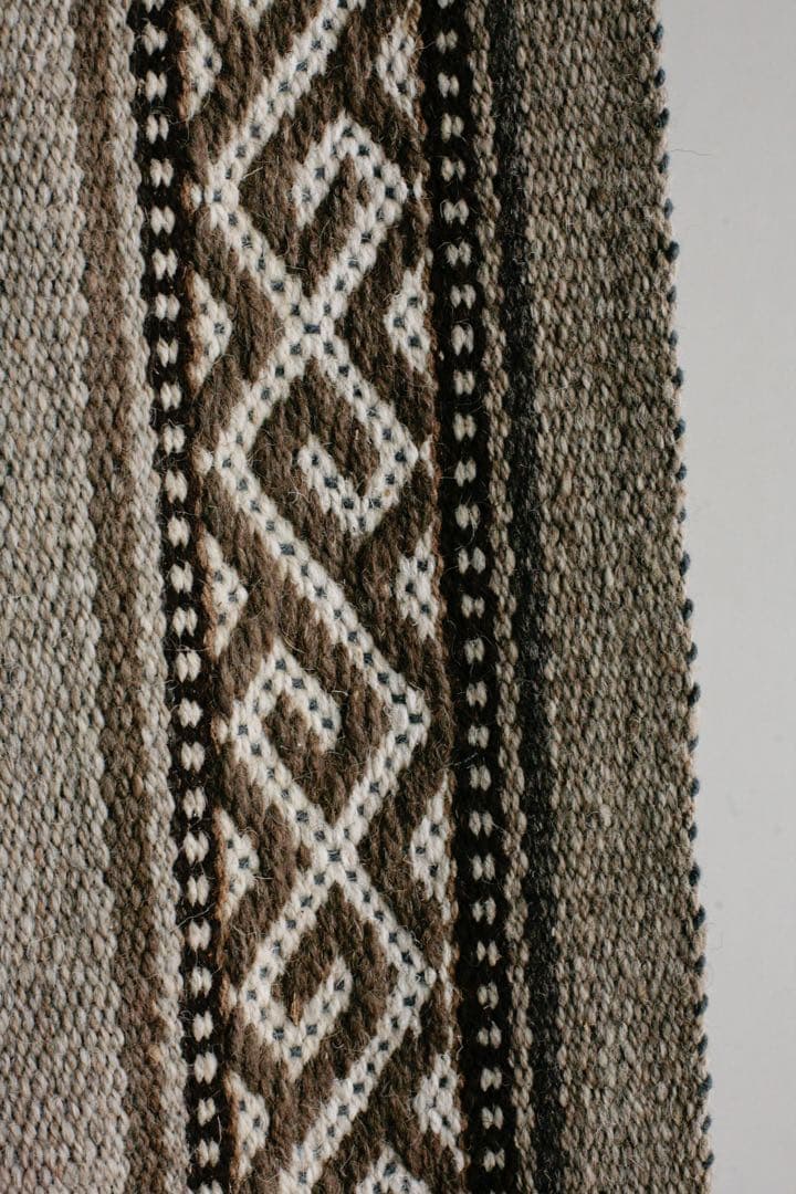 199cm×33cm キリムラグ　ランナーラグ　ウール　コットン　ネイティブ柄