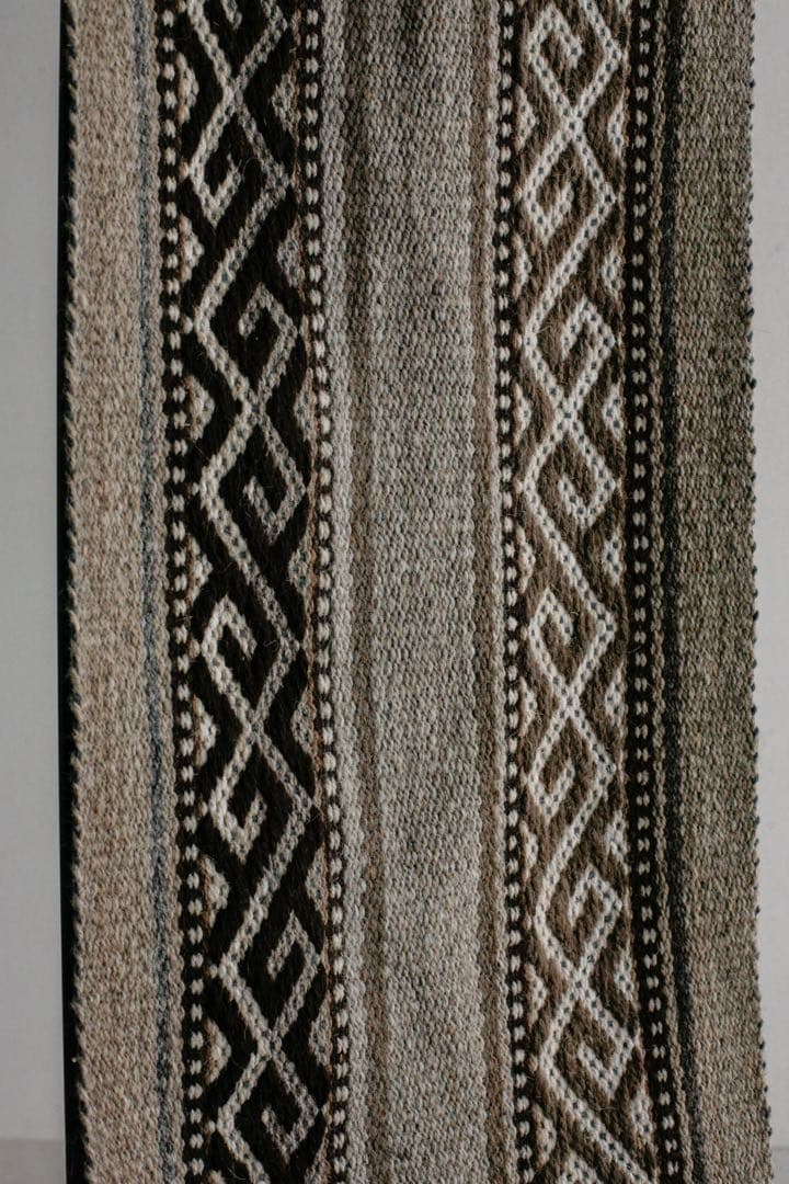199cm×33cm キリムラグ　ランナーラグ　ウール　コットン　ネイティブ柄