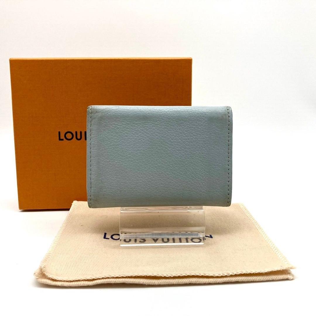 ルイヴィトン ポルトフォイユロックミニ カーフレザー 三つ折り財布 60827