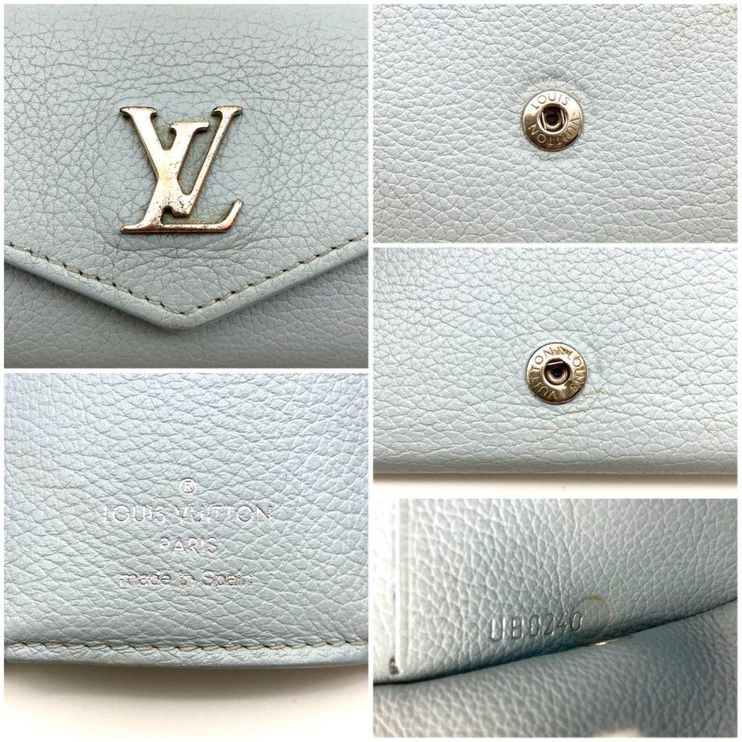 ルイヴィトン ポルトフォイユロックミニ カーフレザー 三つ折り財布 60827