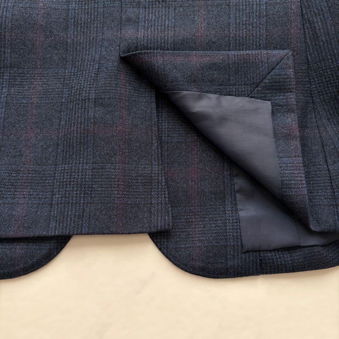 極美品✨スーツカンパニー×REDA パンツスーツ ネイビー グレンチェック 40