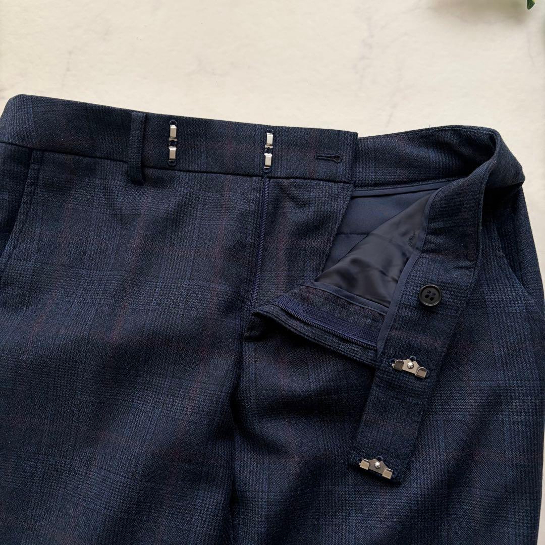 極美品✨スーツカンパニー×REDA パンツスーツ ネイビー グレンチェック 40