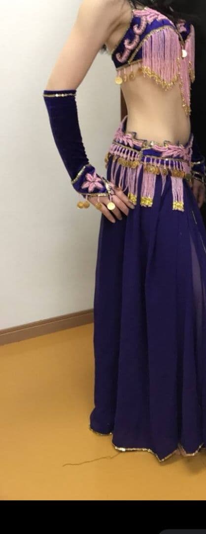 値下げ　ベリーダンス セットアップ 紫 ピンク