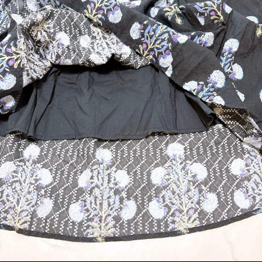 24SSヌキテパ コットンジャガード マリーゴールド プリントシャーリングドレス