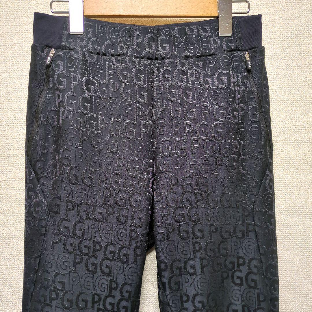 PEARLYGATES パーリーゲイツ PGG ジャガード パンツ 総柄 黒 M