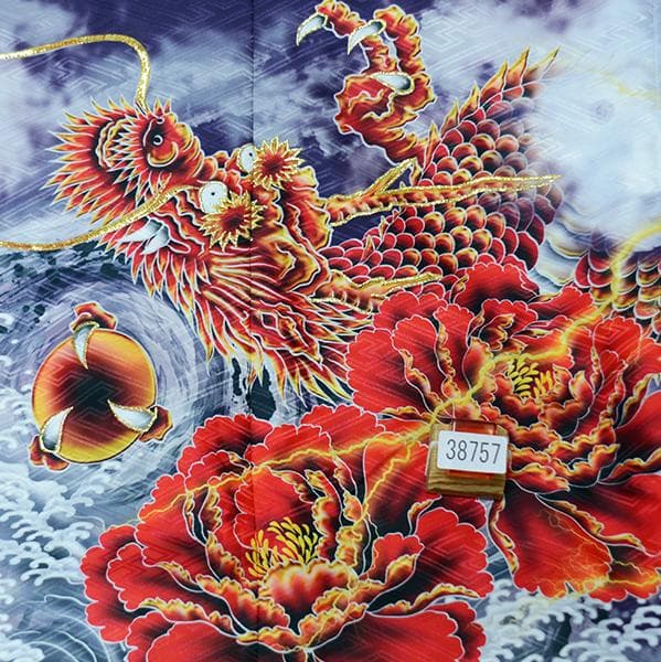 七五三 五歳 男児 羽織袴フルセット L寸 紫地 龍 袴変更可能 NO38757