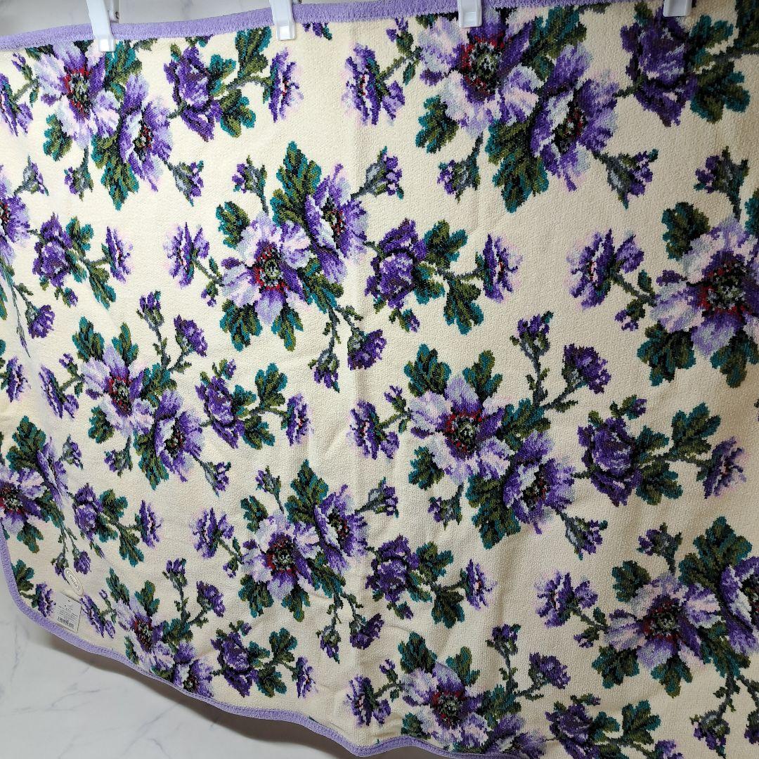 20251125　フェイラー　ブランケット　ハンカチ　2点セット　花柄　パープル