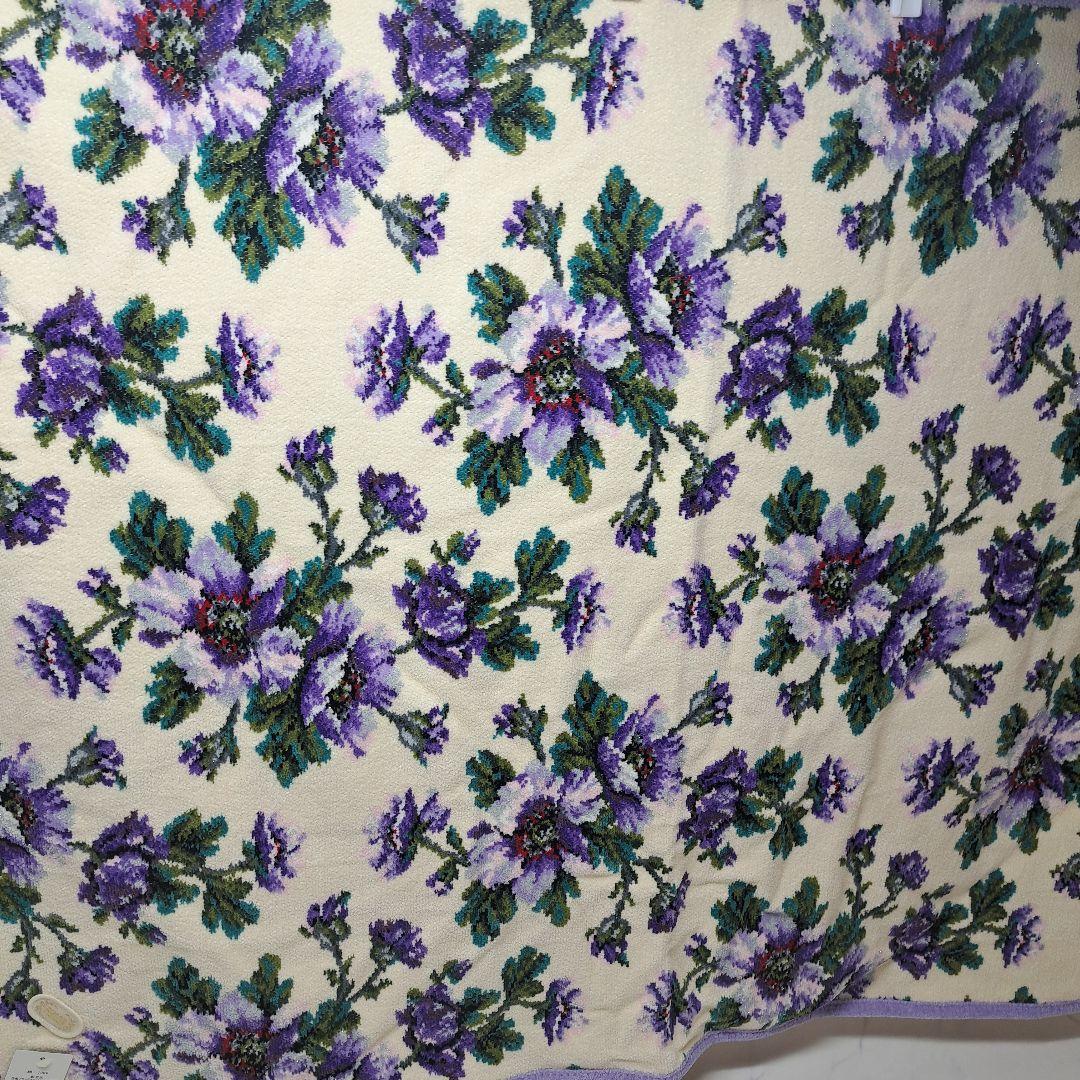 20251125　フェイラー　ブランケット　ハンカチ　2点セット　花柄　パープル