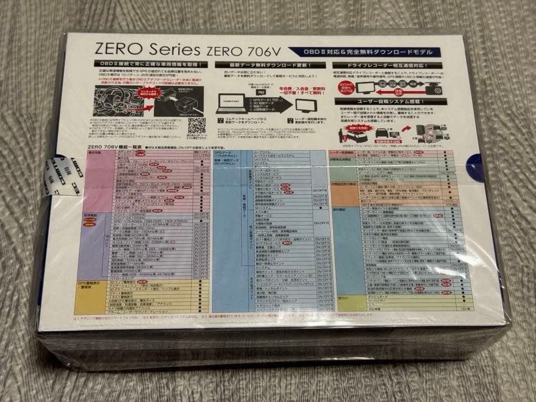 【新品未開封】ZERO 706V レーダー探知機 コムテック