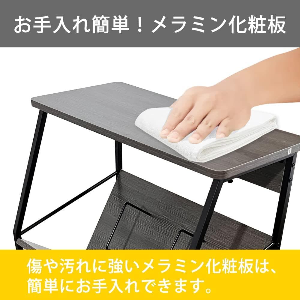 キャスター付きA4ファイルワゴン - 多機能収納・作業スペースを1台