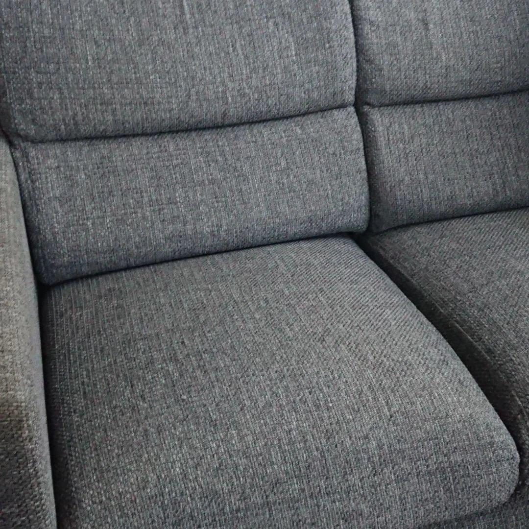 ニトリ Nポケット 2人掛けソファ ファブリック カバーリング ダークグレー