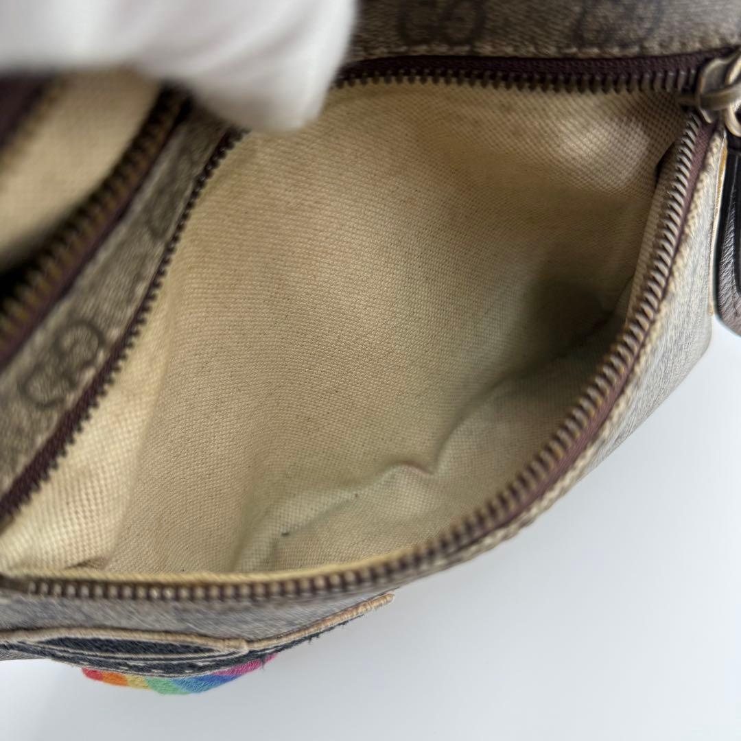 高級　グッチ　クーリエ　シェリーライン GG ウエストバッグ　ボディバッグ