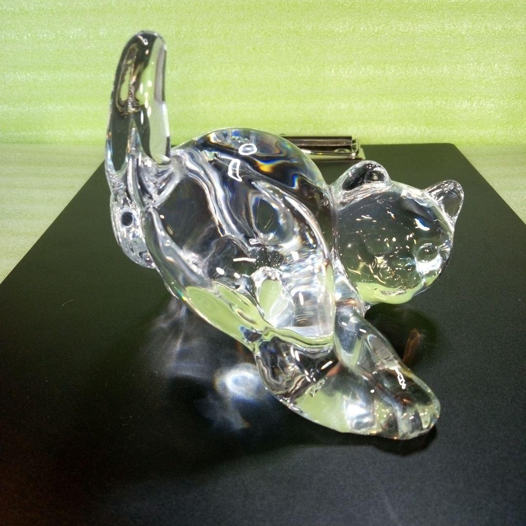 Hadeland　ハーデランド　猫の置物　クリスタルガラス？　※小傷多数有り