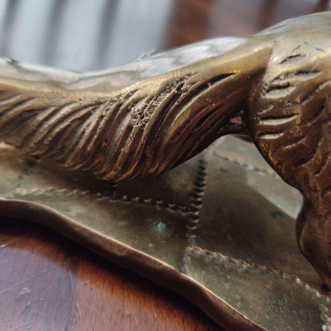 ヴィンテージ　真鍮　銅　アイアン　フォックス　キツネ　狐　文鎮