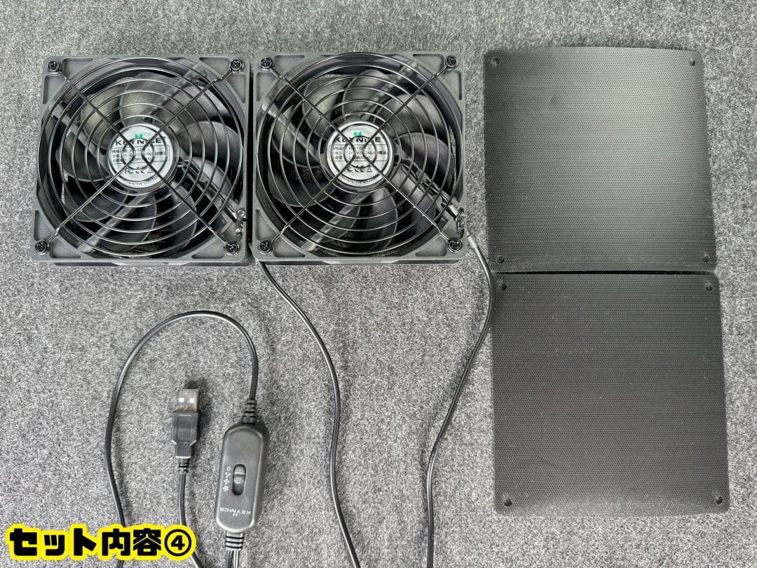 HONDA NVAN専用　換気口キットフルセット　ブラック　助手席側