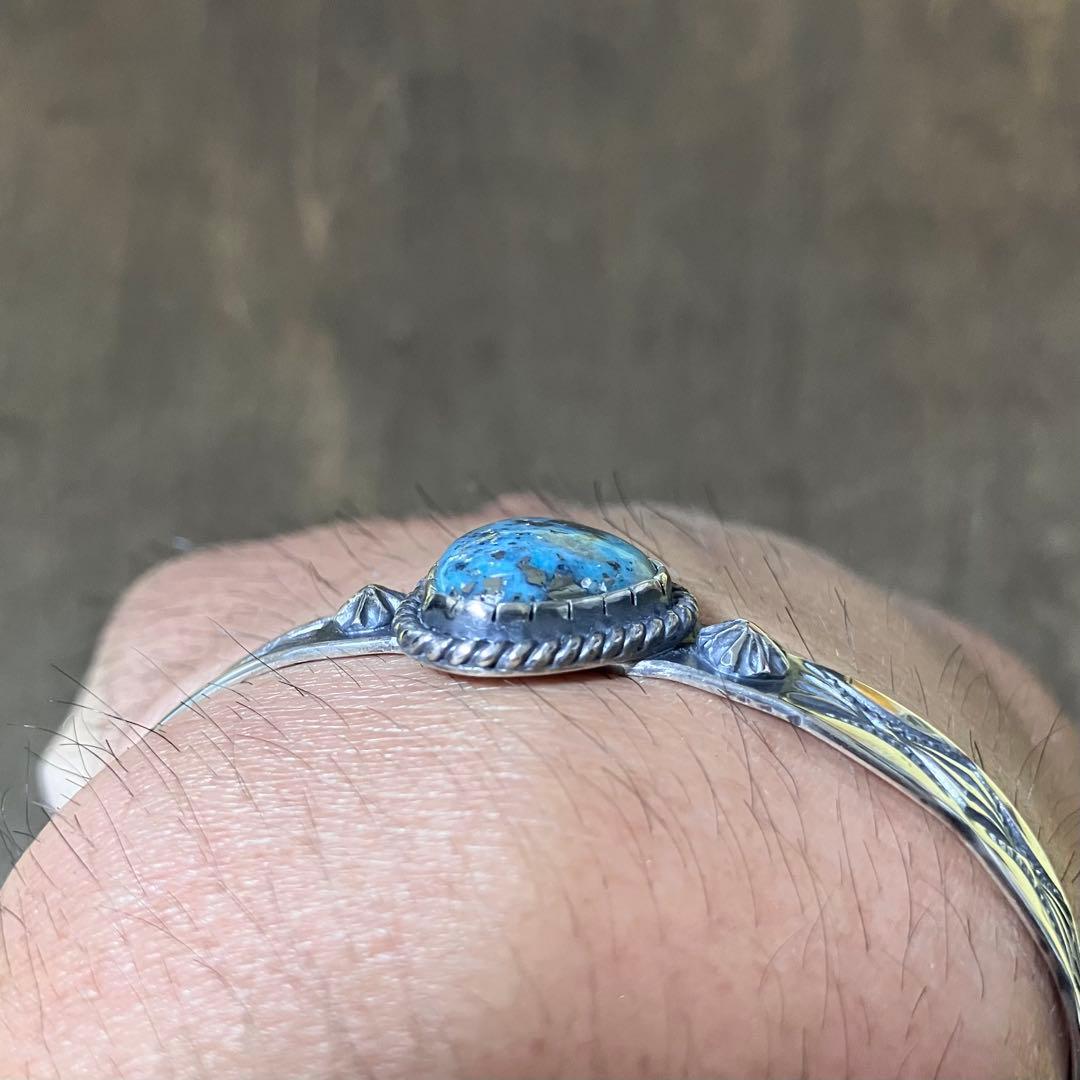 オーダー品　売約済み　ペルシャン　ターコイズ　シルバー　バングル　ブレスレット