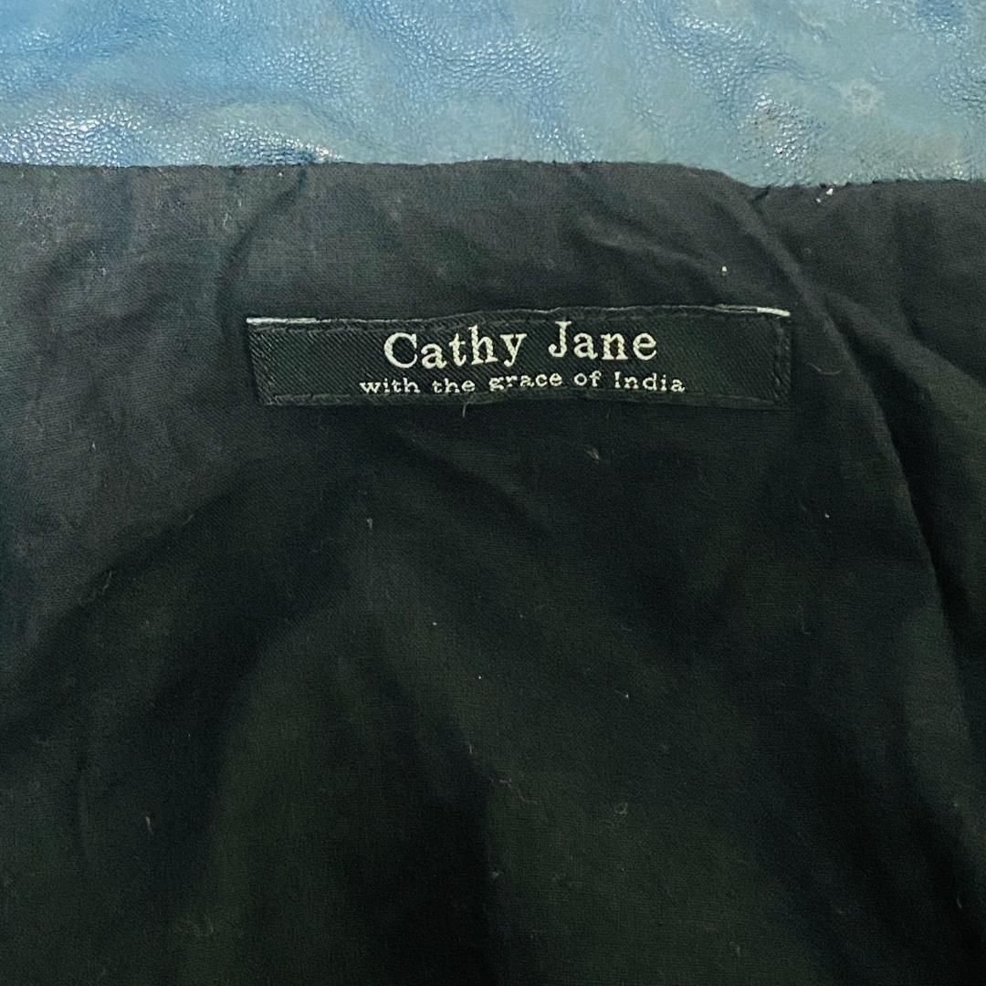 キャシージェーン シングルライダースジャケット ゴートレザー Lサイズ