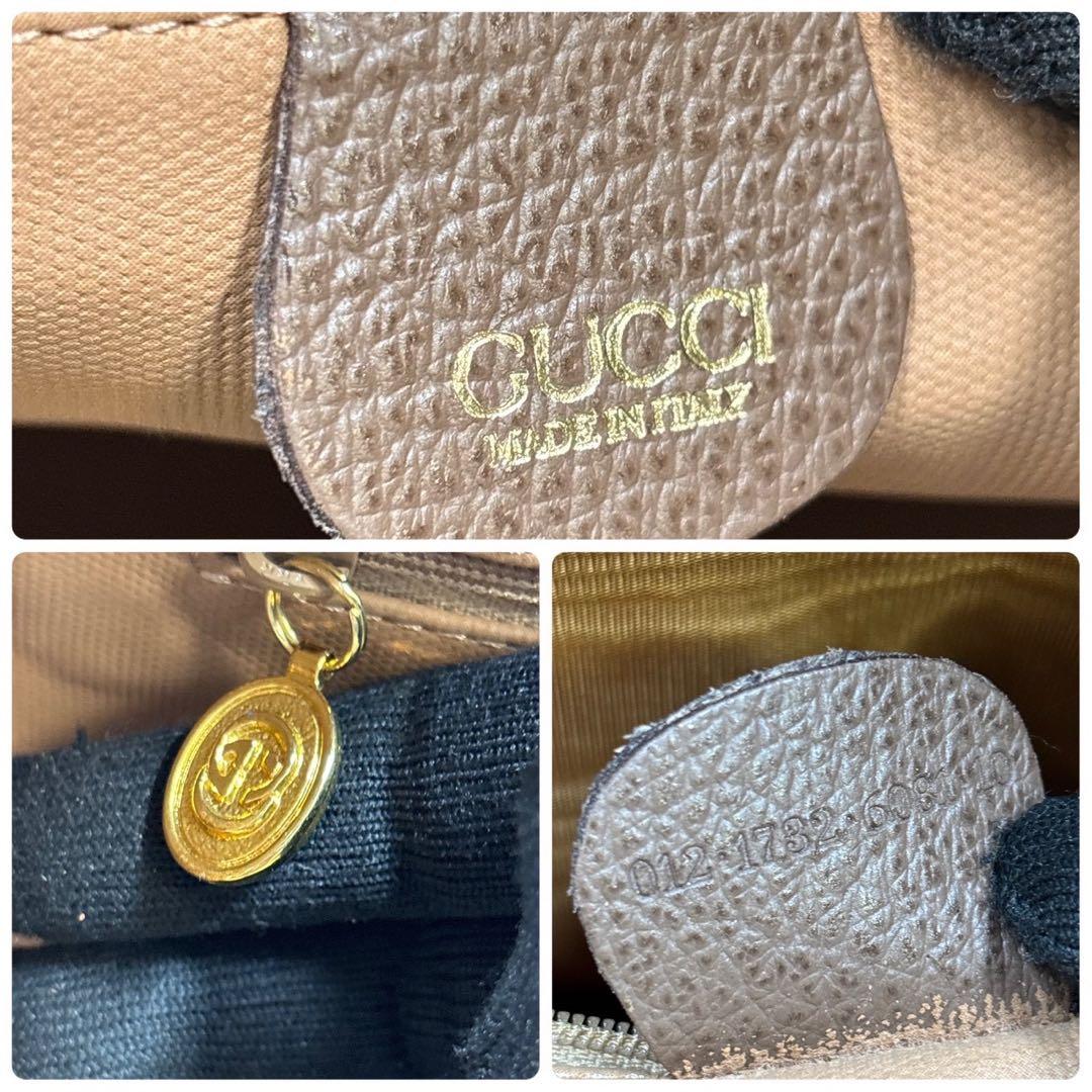 ✨美品✨GUCCI GG ボストンバッグ ベージュ ブラウン 金具 レザー ロゴ