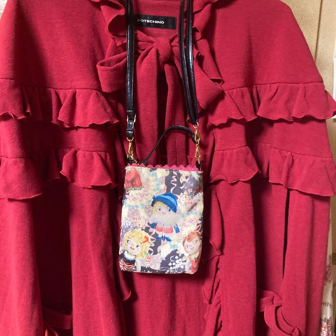 サエラ風チュニック鴨居洋子ルームフリースワンピース。可愛い携帯スマホ入れ2点