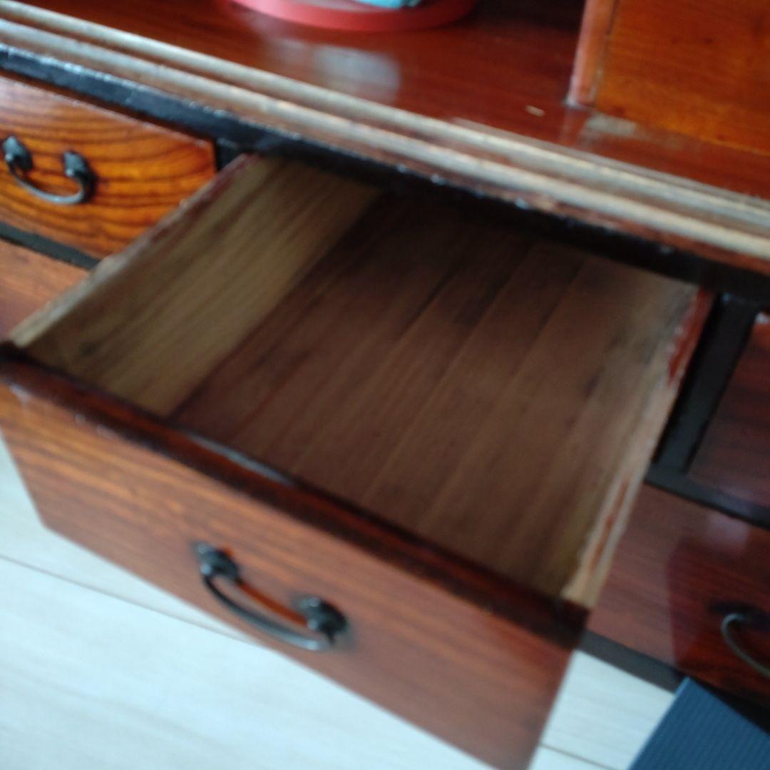 レトロ【無垢材】の漆塗り茶箪笥