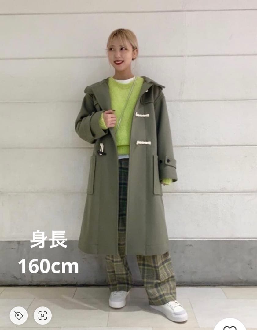 新品✨形綺麗　メルトン オーバー ダッフルコート　セージグリーン