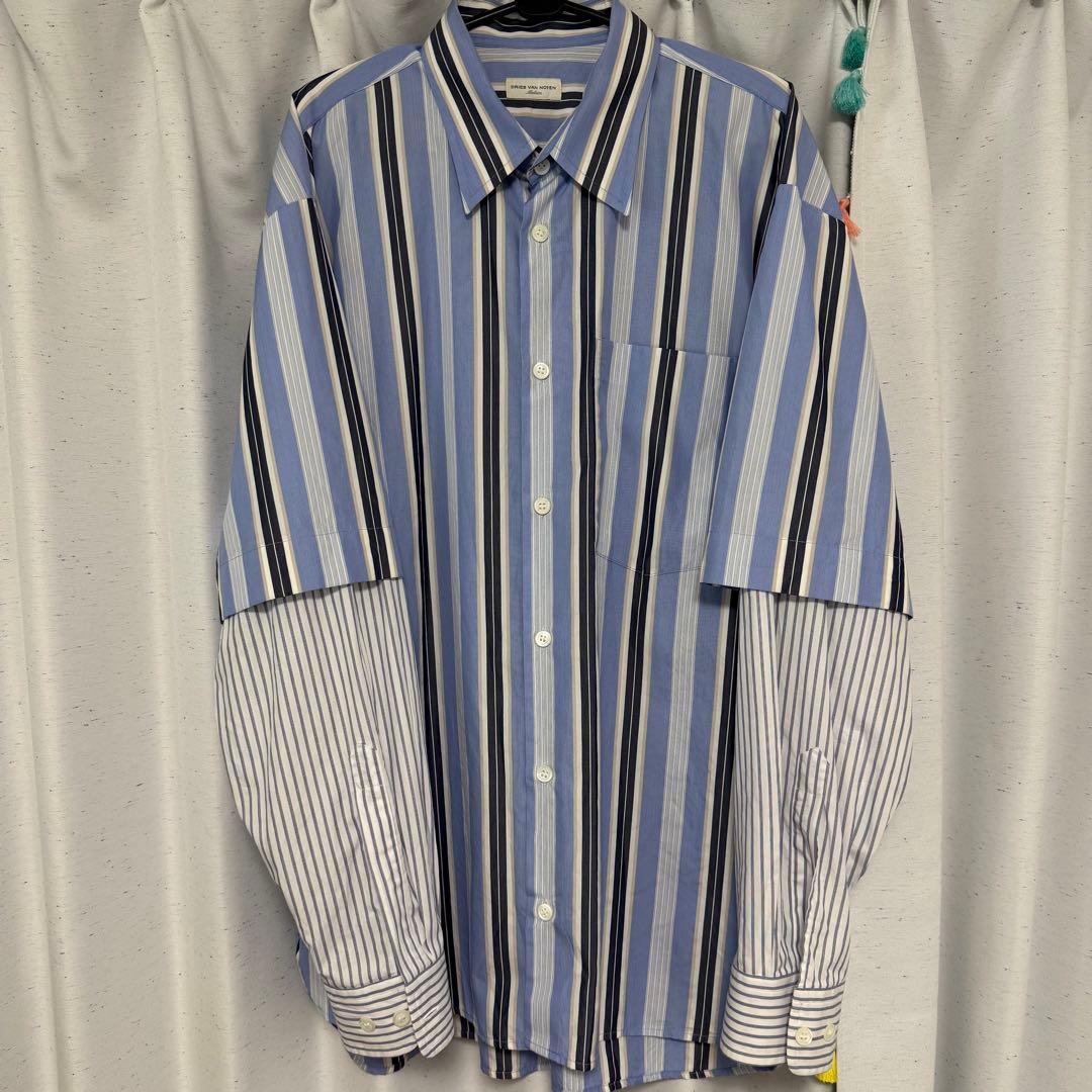 dries van noten 23ss ストライプシャツ レイヤード