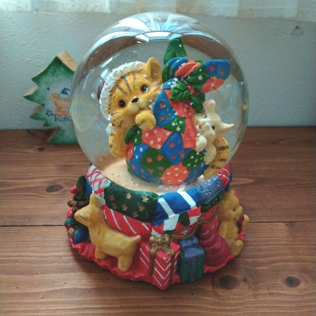 オルゴール　スノードーム　クリスマス　ねこ　ネズミ　プレゼント　ツリー