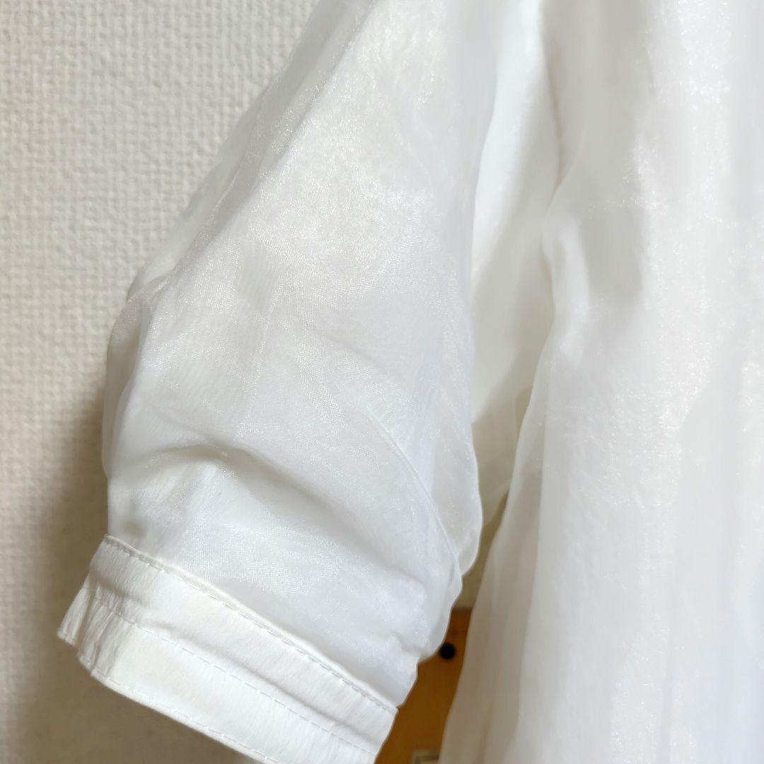 つばきゆ【美品】ヨンファ YONFA オーガンジーダブルシャツバンドカラー