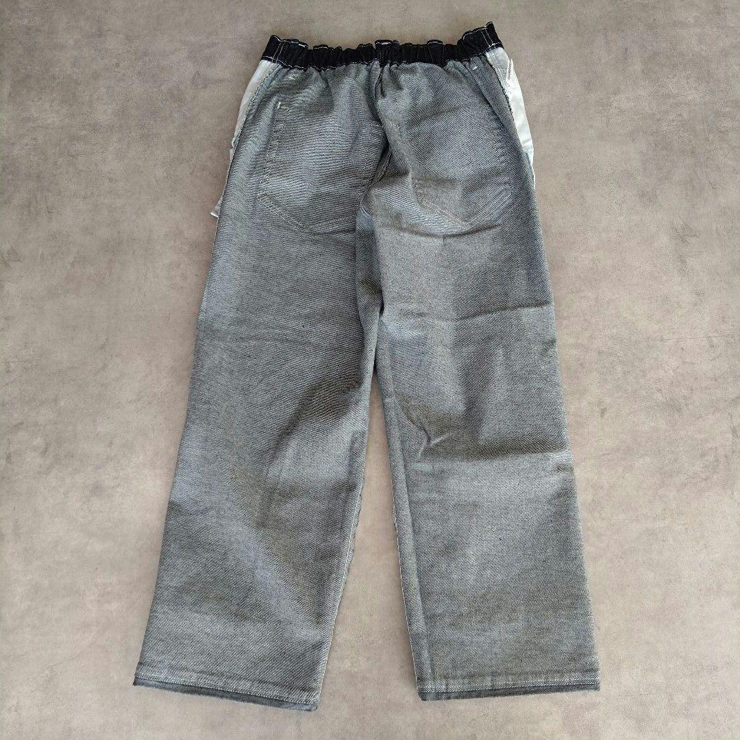 【美品】アルベロベロ　オレボレブラ　ワイドデニム　ぶたさん　刺繍　ロールアップ