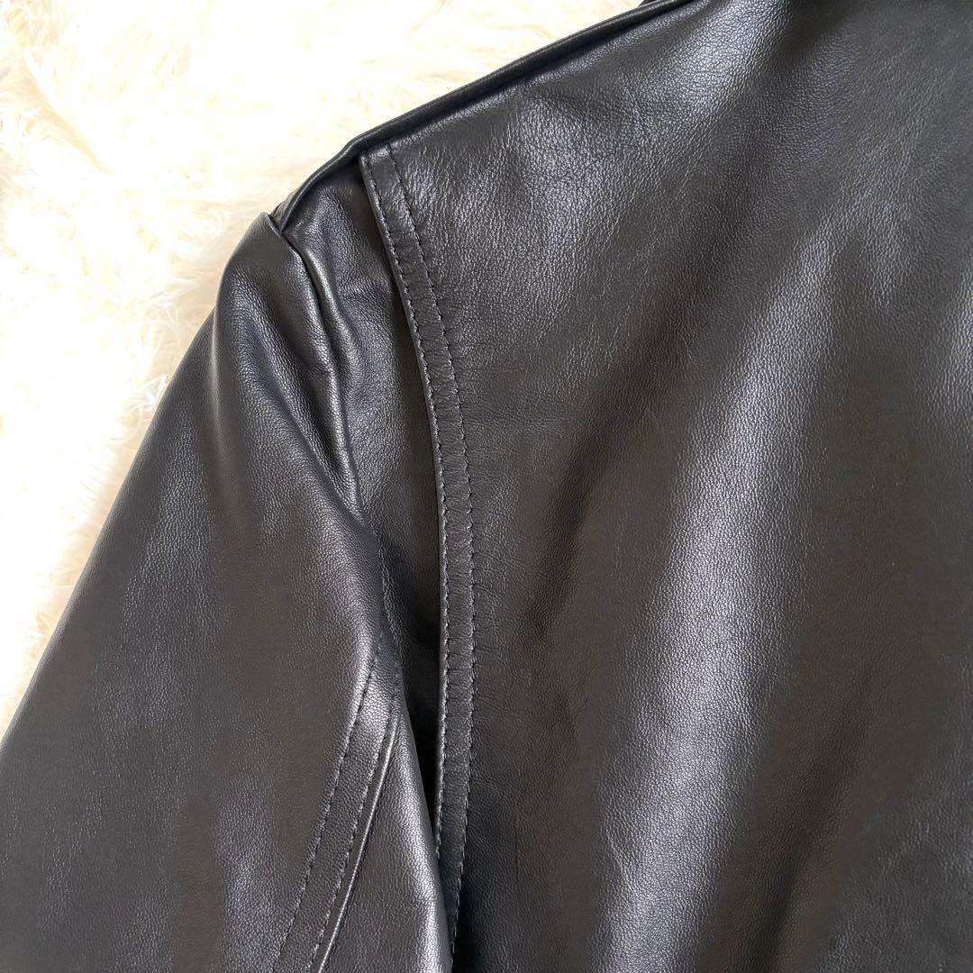 ♦︎未着用品♦︎セオリー　ライダースジャケット　ダブル　羊革　M(表記サイズS）