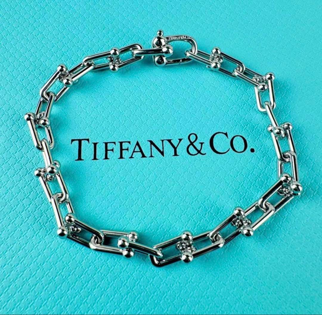 【美品】Tiffany ハードウェア スモールリンクブレスレット