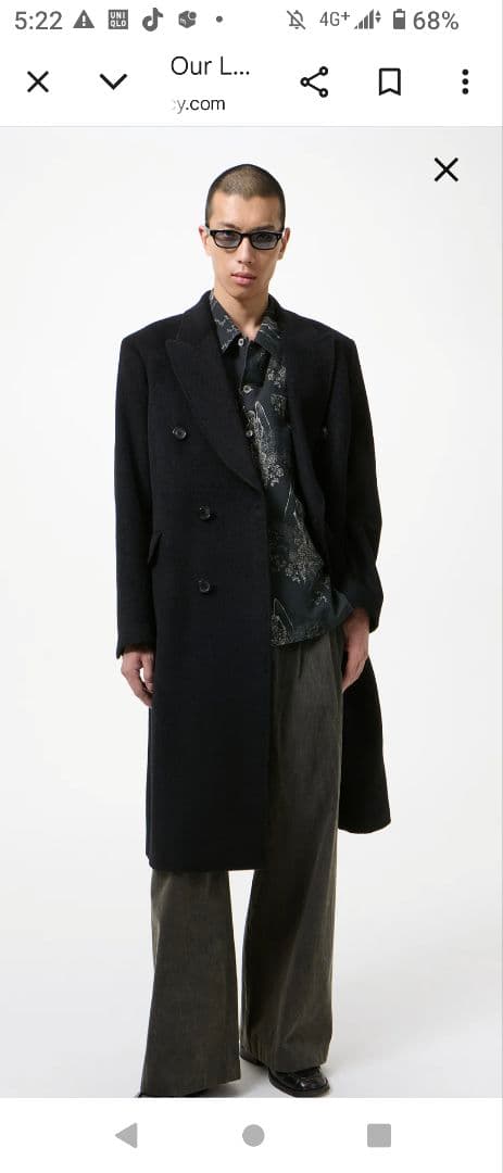 ＯＵＲ ＬＥＧＡＣＹ　Whale　ダブルチェスターコート