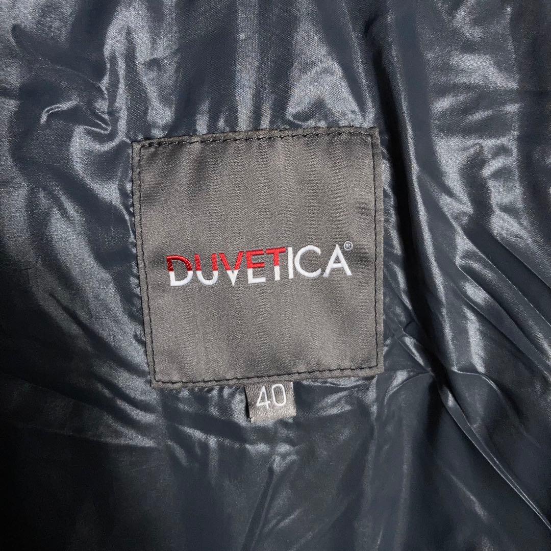 DUVETICA ファー付きダウンコート 紺 ネイビー 40.