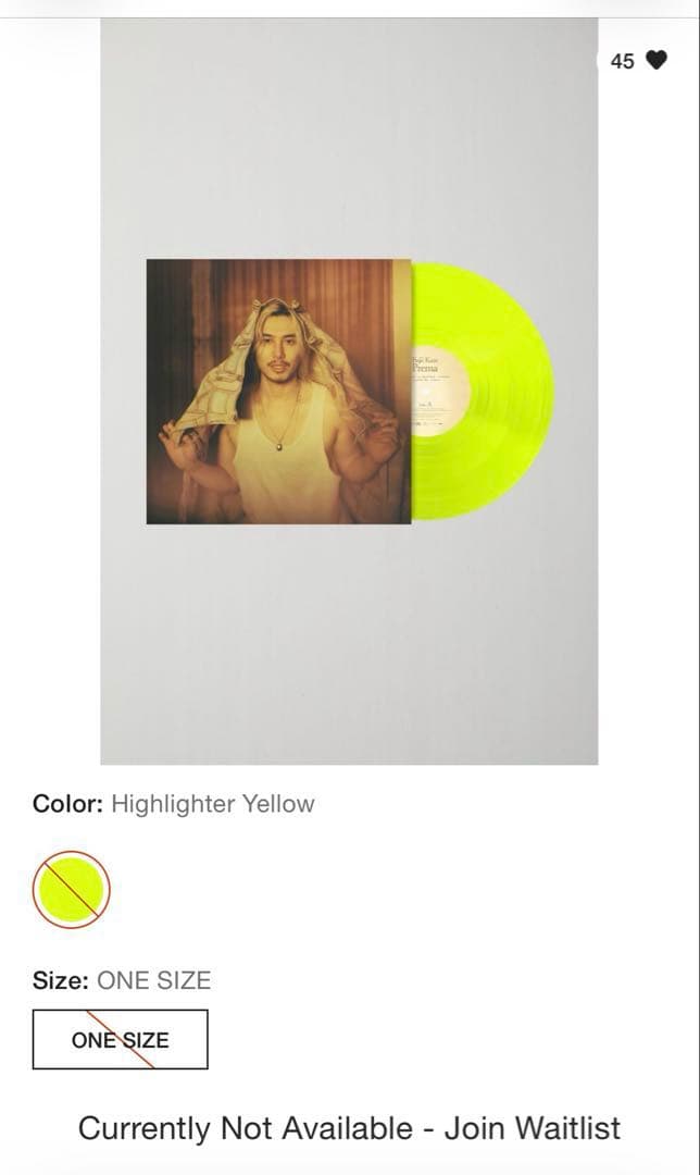 【新品】藤井風レコードPrema UO Exclusive LP 1000枚限定