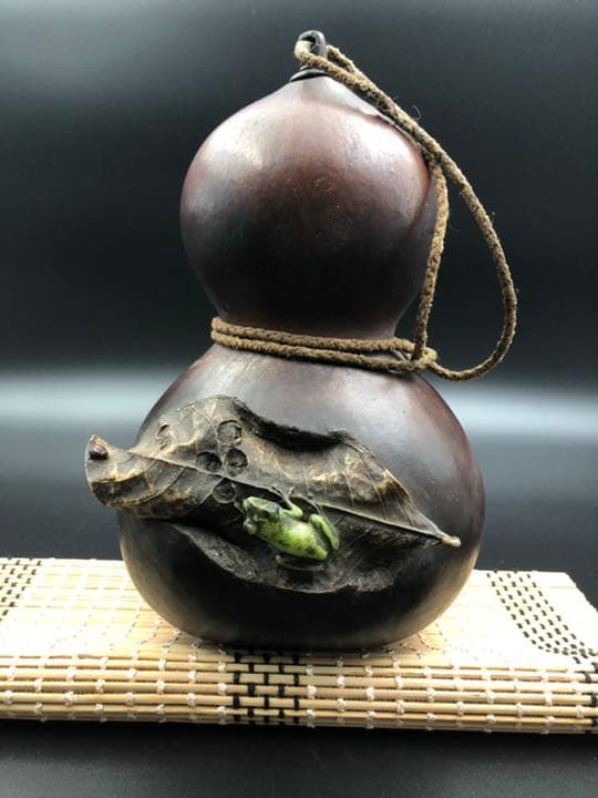 時代古瓢箪 時代提げ物 酒器 煎茶飾 置物 蓋物 工芸品 中国古玩骨董
