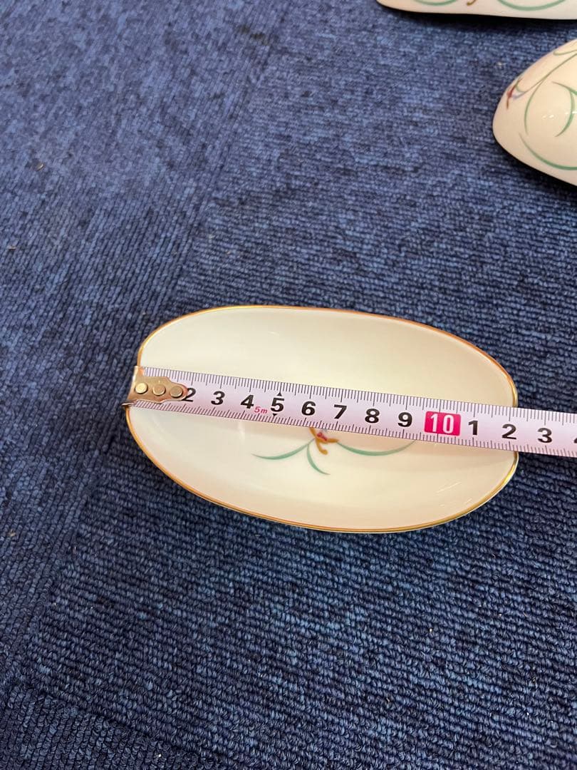 1324 香蘭社　船型小鉢　5客　金彩　未使用