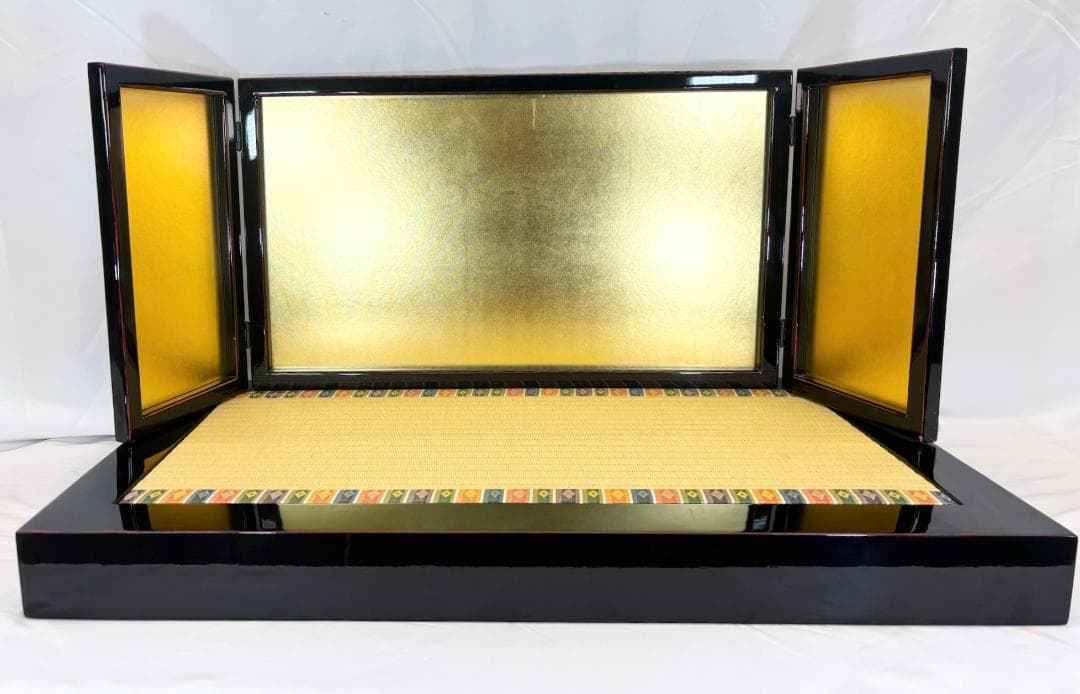 研出飾台・屏風セット 金沢絹目 650-10 452452-22　雛人形　道具