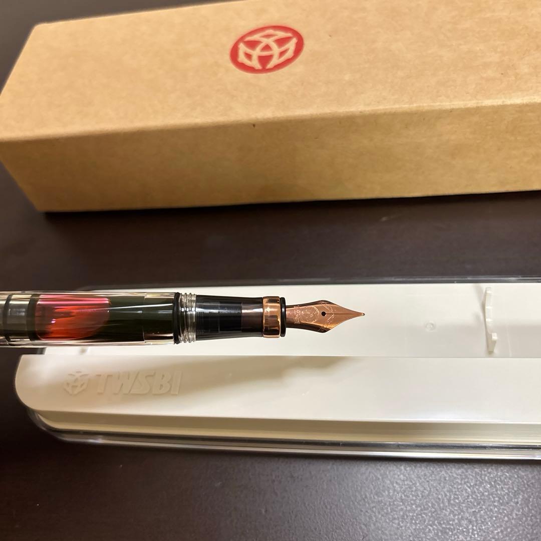 twsbi ダイヤモンド580　スモークローズゴールド 細字 F 万年筆