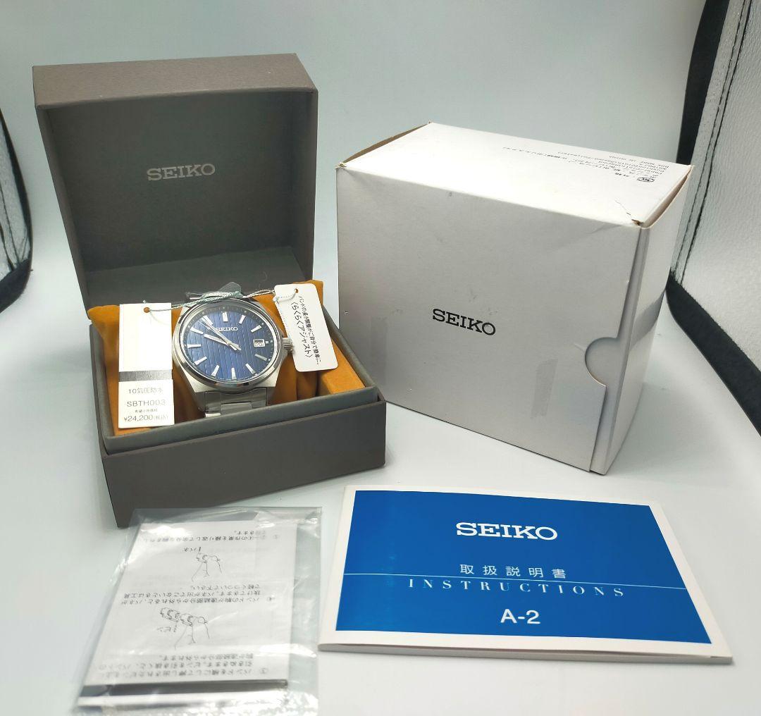 【完全未使用】セイコー 紺文字盤 SBTH003 フルコマ フィルム付 即発送
