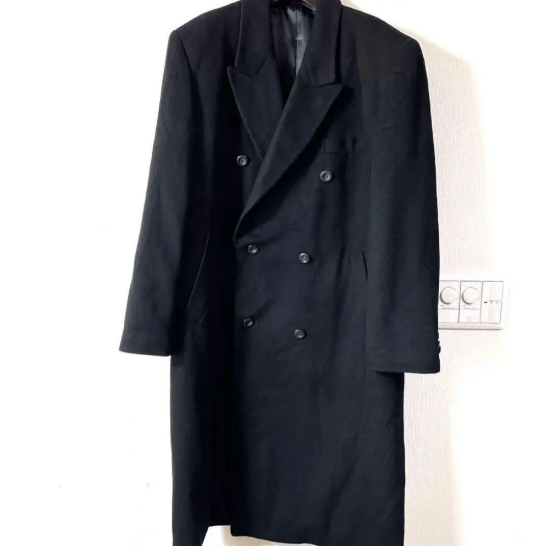 ダブル ロングコート ブラック カシミヤ100 sullen hype モード