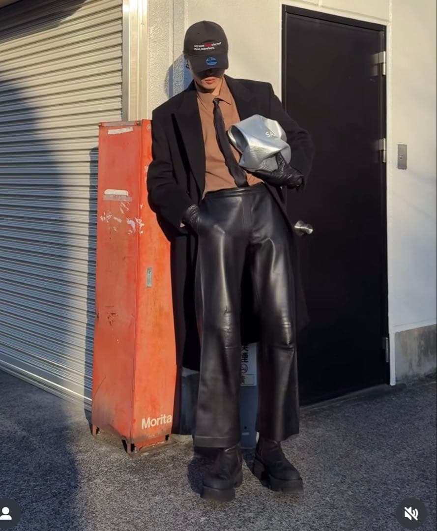 ダブル ロングコート ブラック カシミヤ100 sullen hype モード