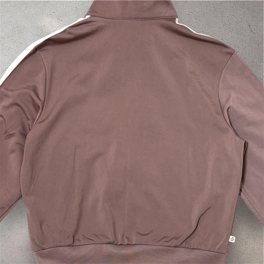 adidas くすみピンク ファイヤーバード 襟高 トラックトップ ジャージ