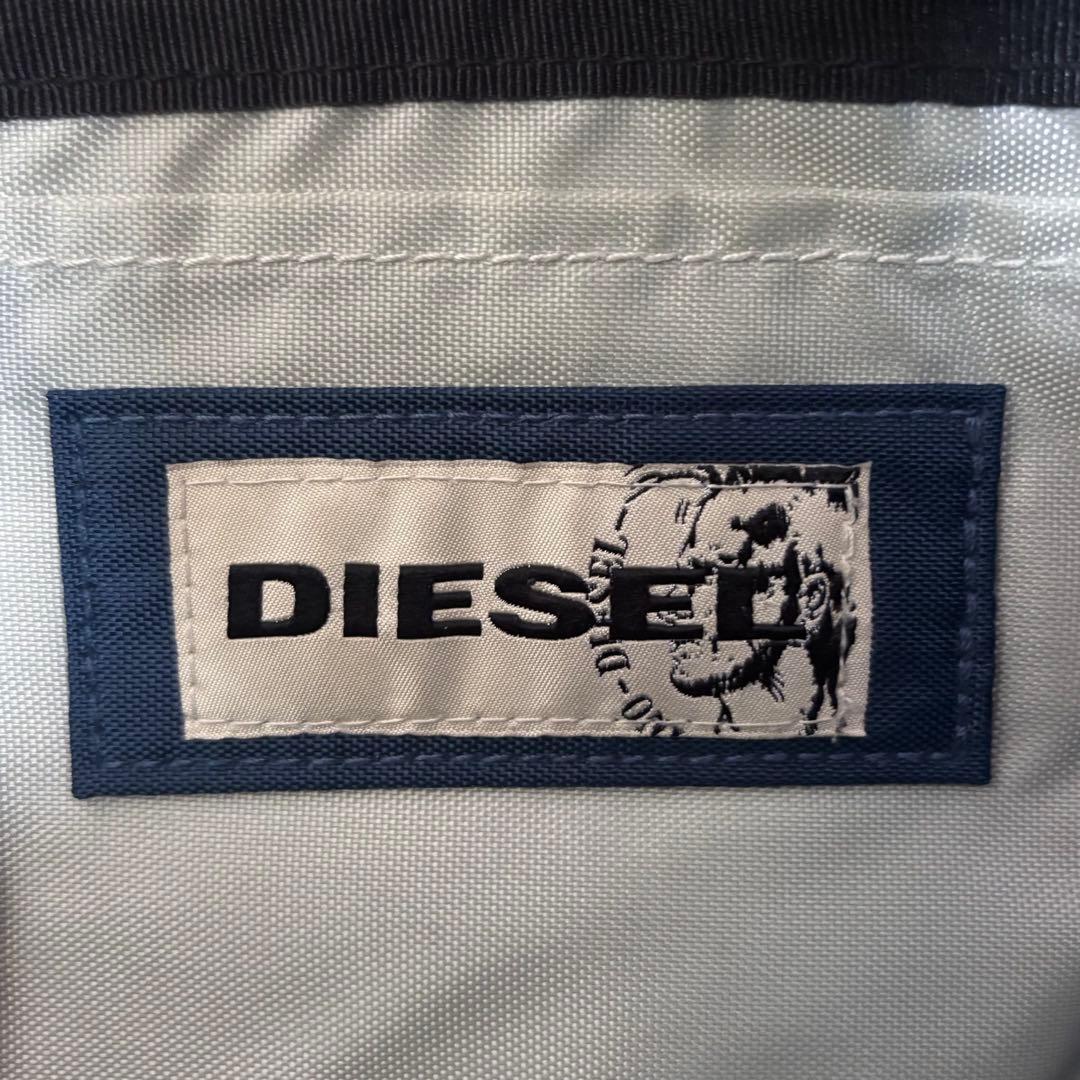 DIESEL✨大容量メッセンジャーバッグ　レザー×ナイロン　ロゴ刻印　y2k