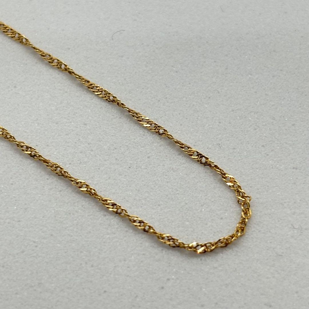 限定価格⭐️K18　0.5g　スクリュー　18㎝　ブレスレット　YG　レディース