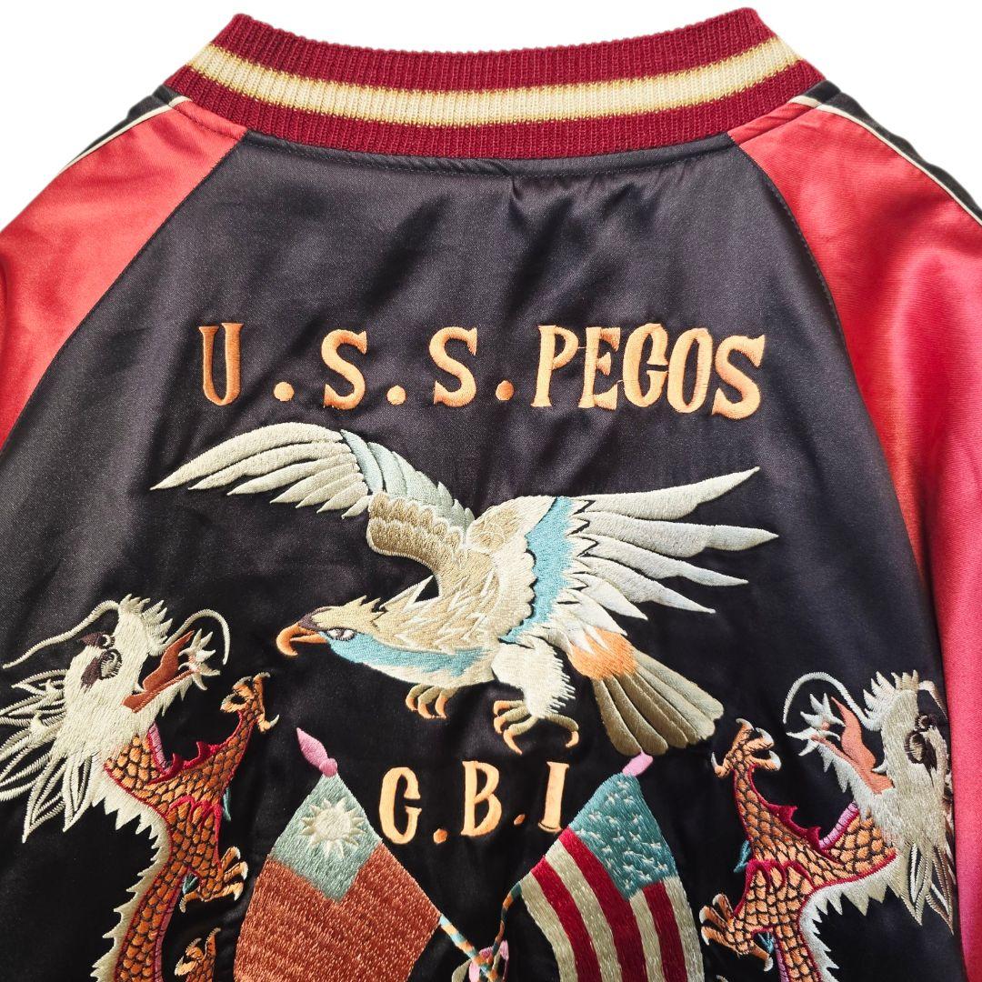 テーラー東洋 スカジャン リバーシブル 刺繍 M品番 希少 L