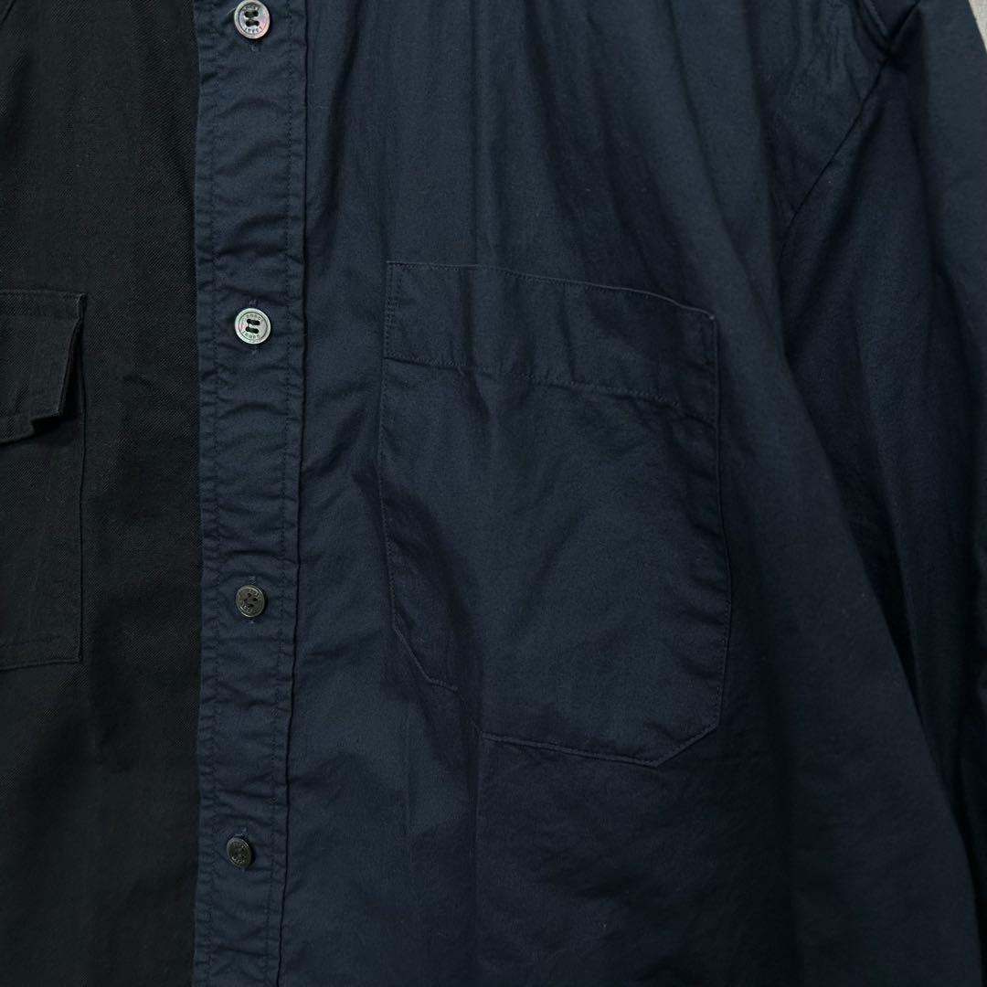 sacai サカイ コットンアシンメトリーシャツ ドッキング