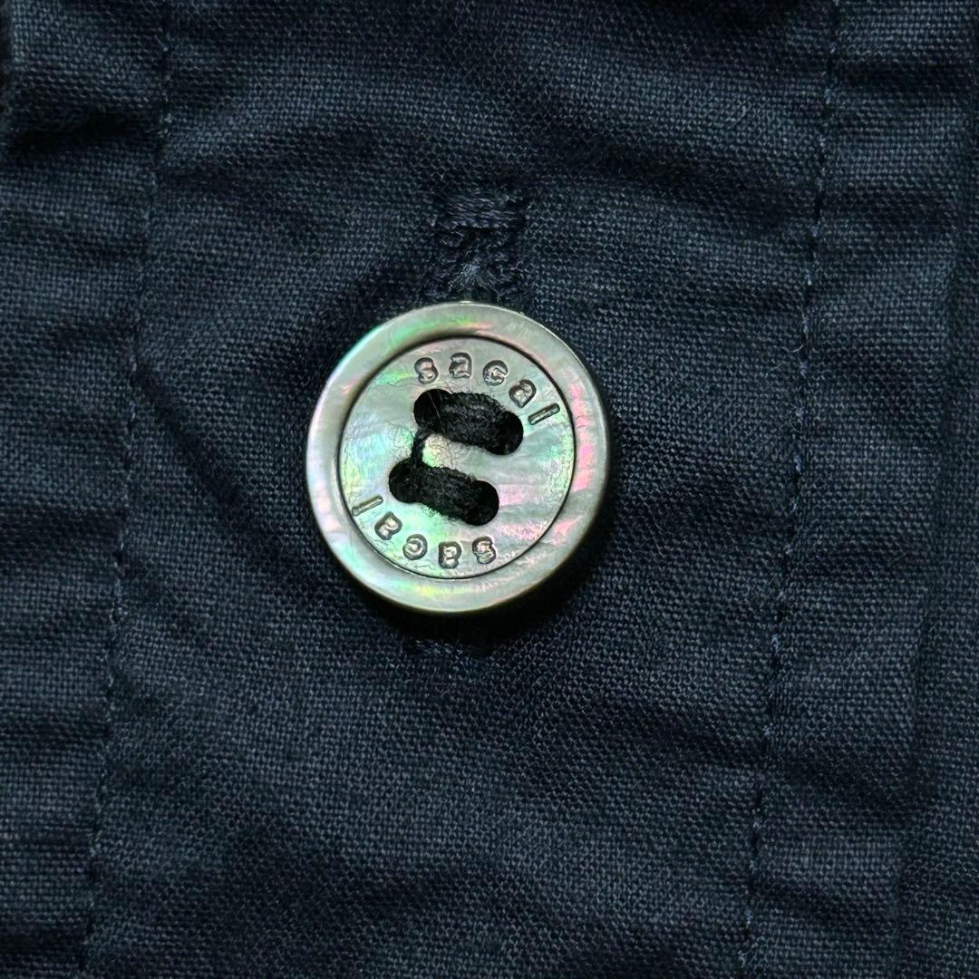 sacai サカイ コットンアシンメトリーシャツ ドッキング