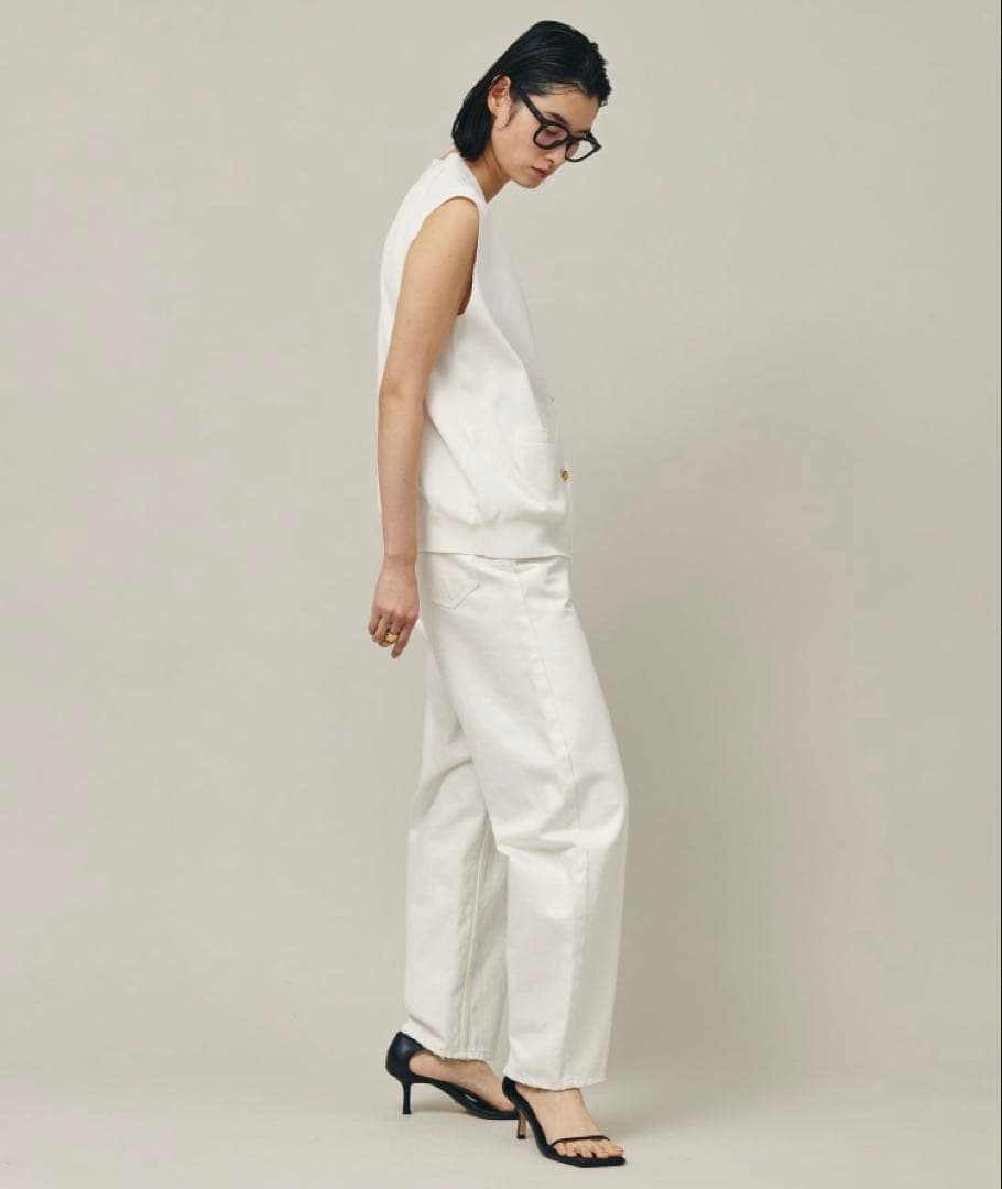 Curensology　＜&RC＞カーヴィーデニムパンツ　ホワイト　36