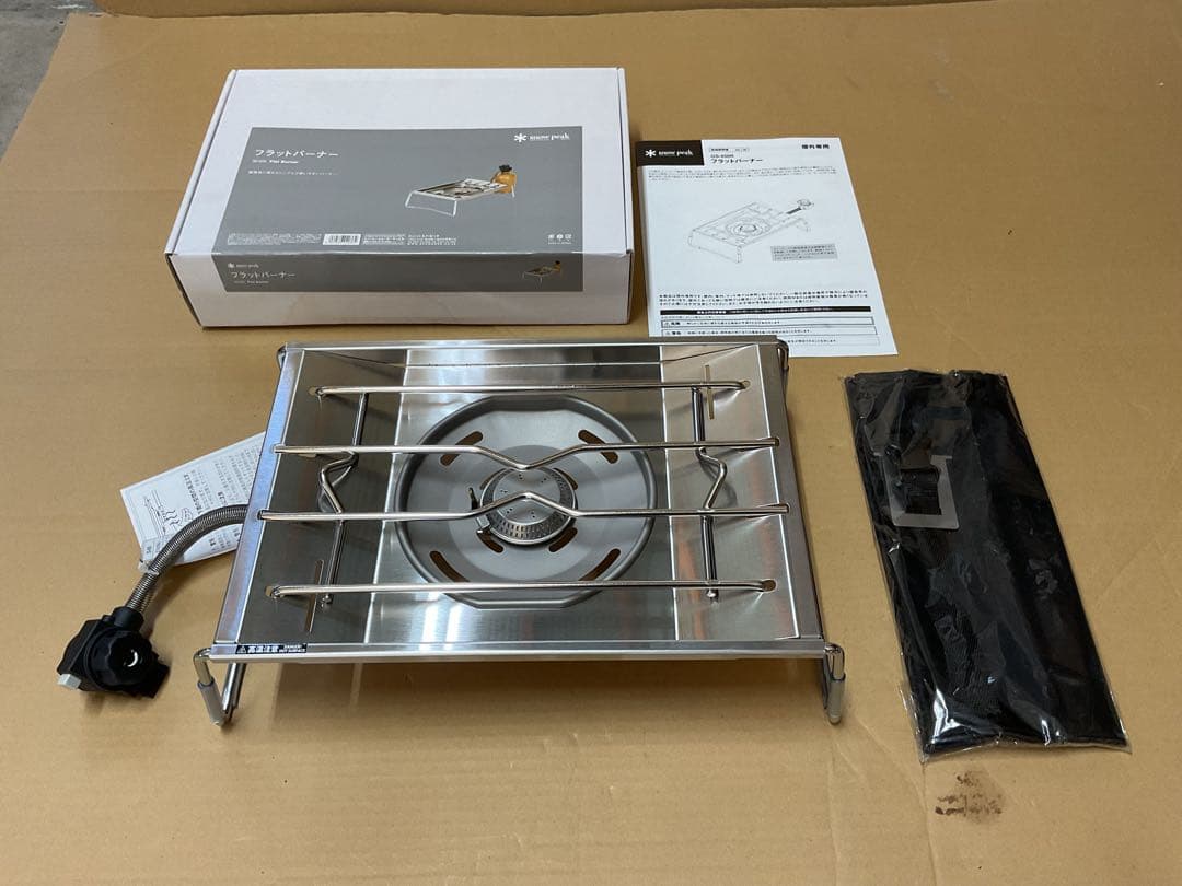  peak フラットバーナー新品未使用未点火・出品の為初めて開封しました