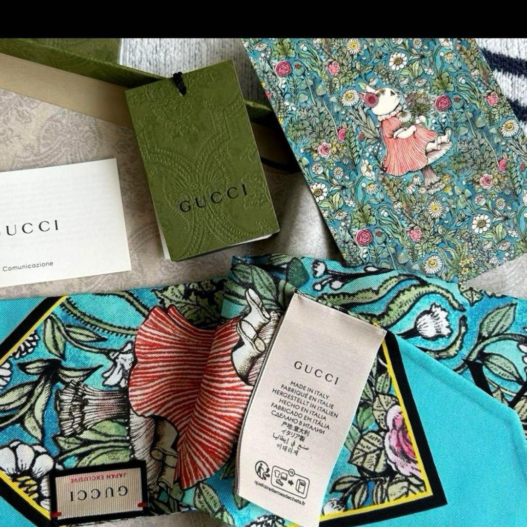【新品・希少】ヒグチユウコxGUCCI　ボウタイ　スカーフ　シルク　こはる